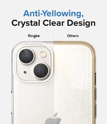 Ringke Fusion Compatible with iPhone 14 Pro Case, Minimal Yellowing Anti Scratch Hard Clear Back Shockproof TPU Bumper Drop Protection Phone Cover for Apple iPhone 14 Pro Matte Clear